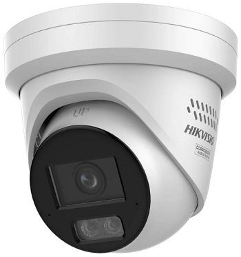 Hikvision 8MP Colorvu 3.0Ai Turret, Smart Hybrid Light, Built-In Arrayed Dual Mic, Speaker, Active Strobe Light, 2.8mm, Nema4X (2387)