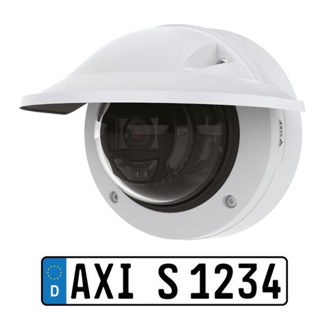 Axis P3265-LVE-3 Outdoor Dome Camera, Licence Plate Verifier Kit, 2-7M Lpr