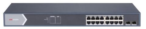 Hikvision Switch 16 Gigabit Poe Ports, 2 X Gigabit Sfp, Smart Managed, 225W